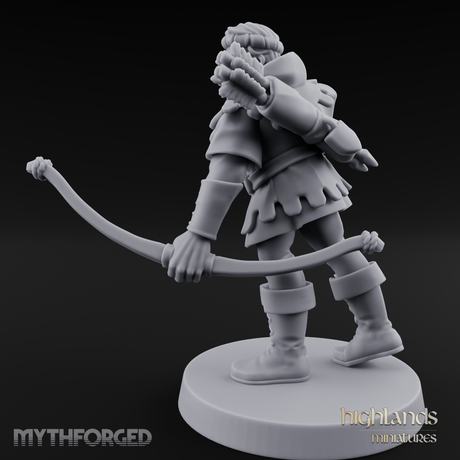Miffed Human Archer Miniature for Dungeons and Dragons, Pathfinder or other TTRPGs