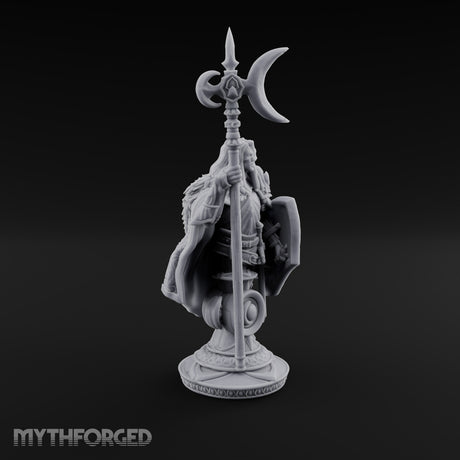 Waxing Defiant Drow Lunar Knight Bust