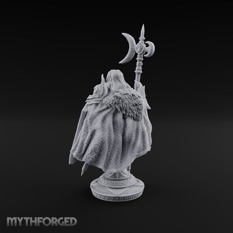 Waxing Defiant Drow Lunar Knight Bust