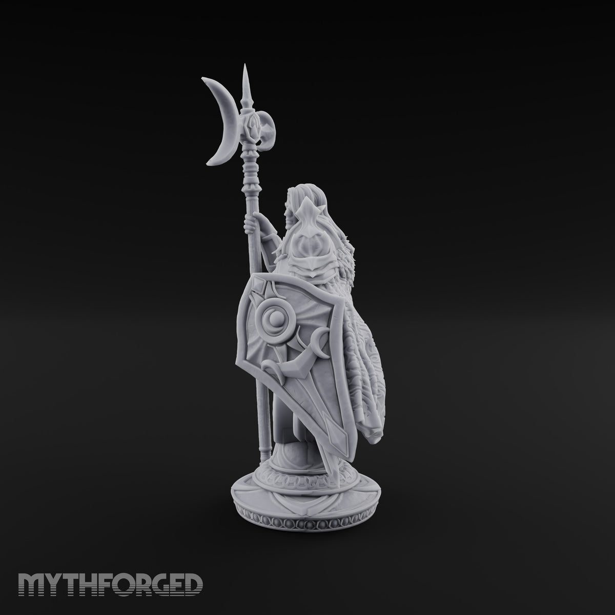 Waxing Defiant Drow Lunar Knight Bust