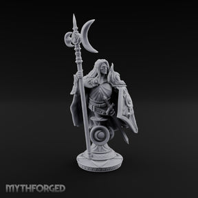 Waxing Defiant Drow Lunar Knight Bust