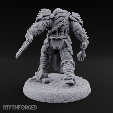 Chains Rattling, Spikes Leading Human Heavy Infantry Soldier A