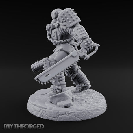 Chains Rattling, Spikes Leading Human Heavy Infantry Soldier A