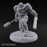 Chains Rattling, Spikes Leading Human Heavy Infantry Soldier A