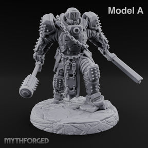 Chains Rattling, Spikes Leading Human Heavy Infantry Soldier A