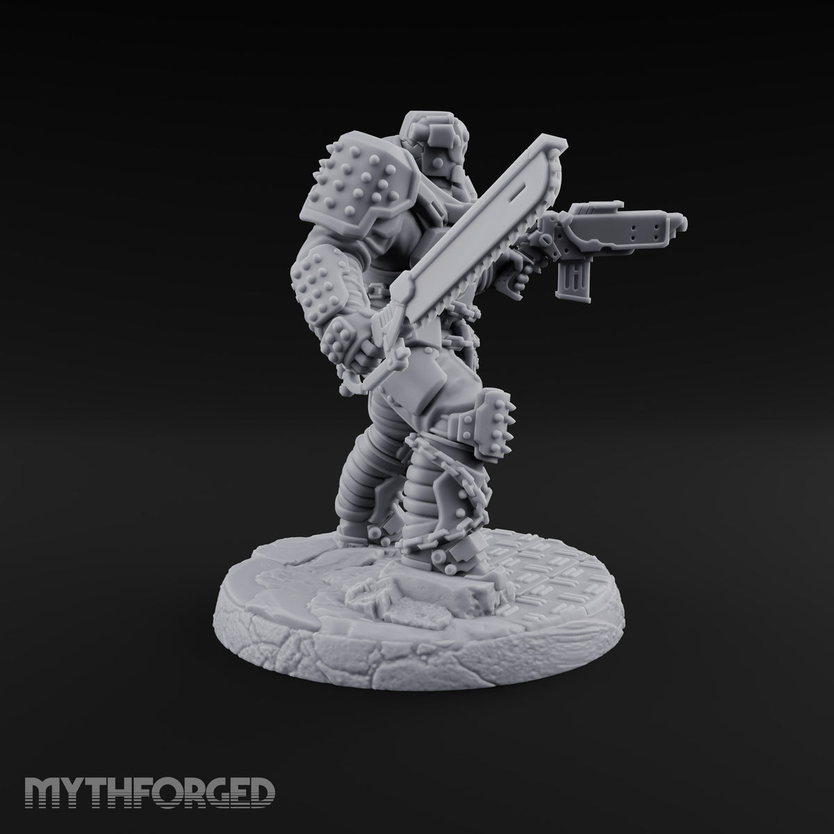 Chains Rattling, Spikes Leading Human Heavy Infantry Soldier B