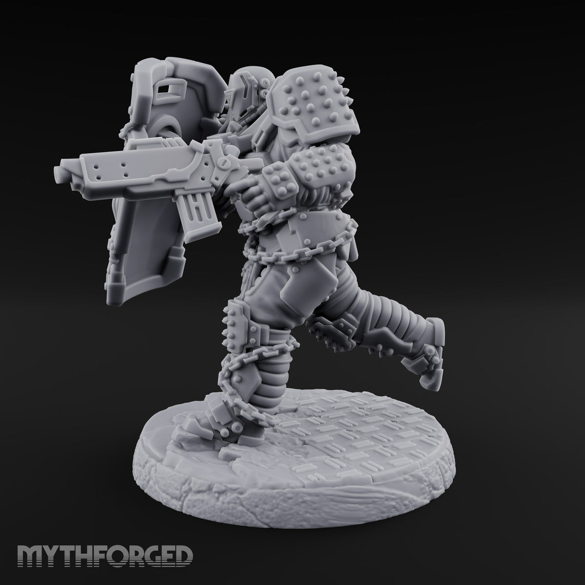 Chains Rattling, Spikes Leading Human Heavy Infantry Soldier D — Standard