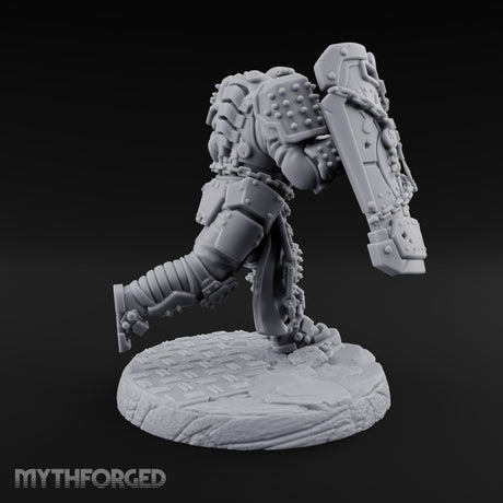 Chains Rattling, Spikes Leading Human Heavy Infantry Soldier D — V2