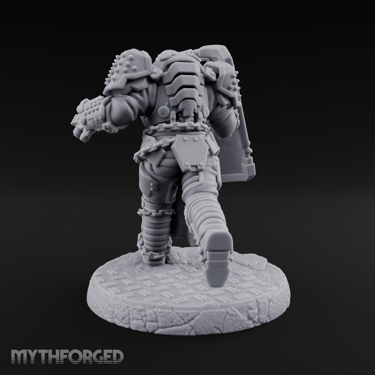 Chains Rattling, Spikes Leading Human Heavy Infantry Soldier D — V2