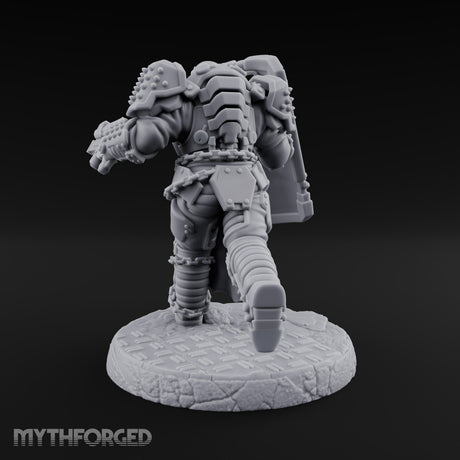 Chains Rattling, Spikes Leading Human Heavy Infantry Soldier D — V2