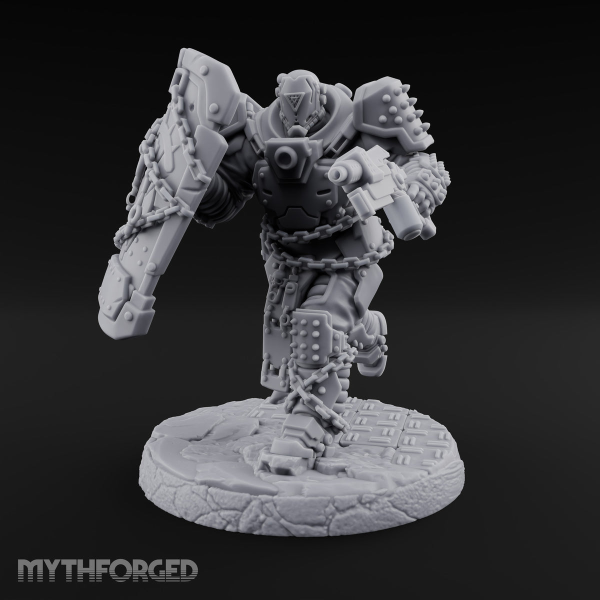 Chains Rattling, Spikes Leading Human Heavy Infantry Soldier D — V2