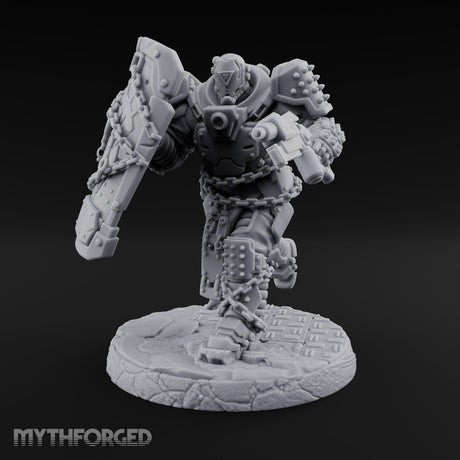 Chains Rattling, Spikes Leading Human Heavy Infantry Soldier D — V2