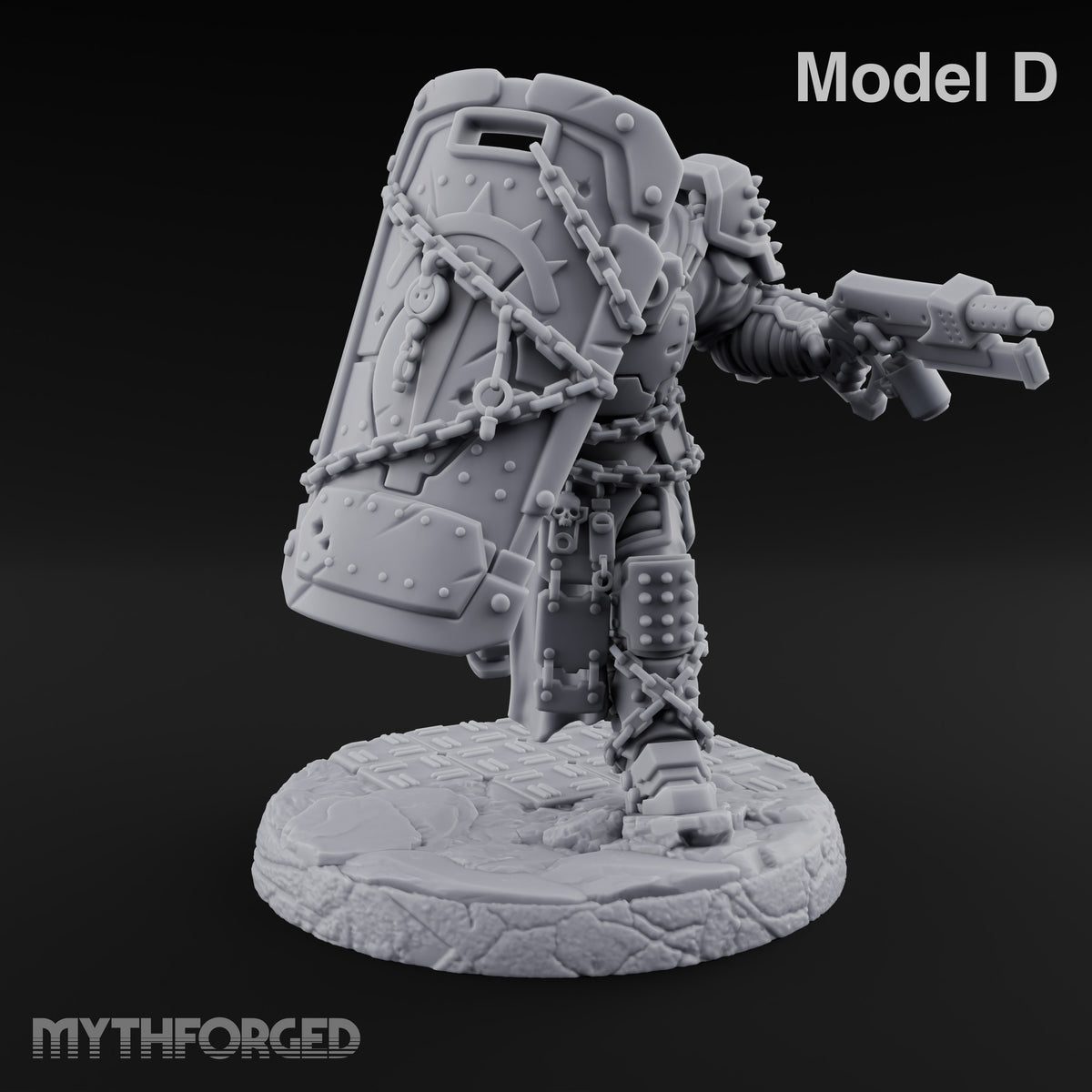 Chains Rattling, Spikes Leading Human Heavy Infantry Soldier D — V2