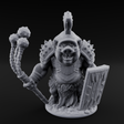 Triple Flail Swinging Boarman Gladiator Miniature for Dungeons and Dragons, Pathfinder or other TTRPGs