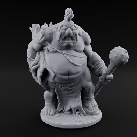 Snack Hauling Ogre Brute Miniature for Dungeons and Dragons, Pathfinder or other TTRPGs