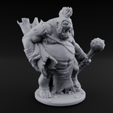 Snack Hauling Ogre Brute Miniature for Dungeons and Dragons, Pathfinder or other TTRPGs
