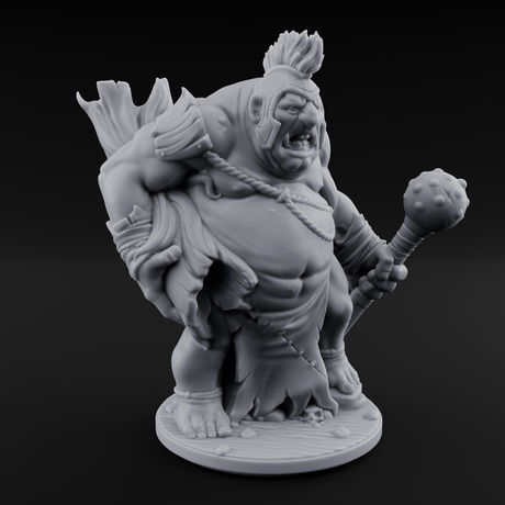 Snack Hauling Ogre Brute Miniature for Dungeons and Dragons, Pathfinder or other TTRPGs