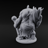 Snack Hauling Ogre Brute Miniature for Dungeons and Dragons, Pathfinder or other TTRPGs