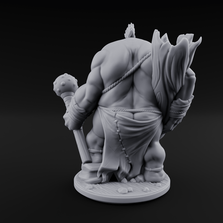 Snack Hauling Ogre Brute Miniature for Dungeons and Dragons, Pathfinder or other TTRPGs