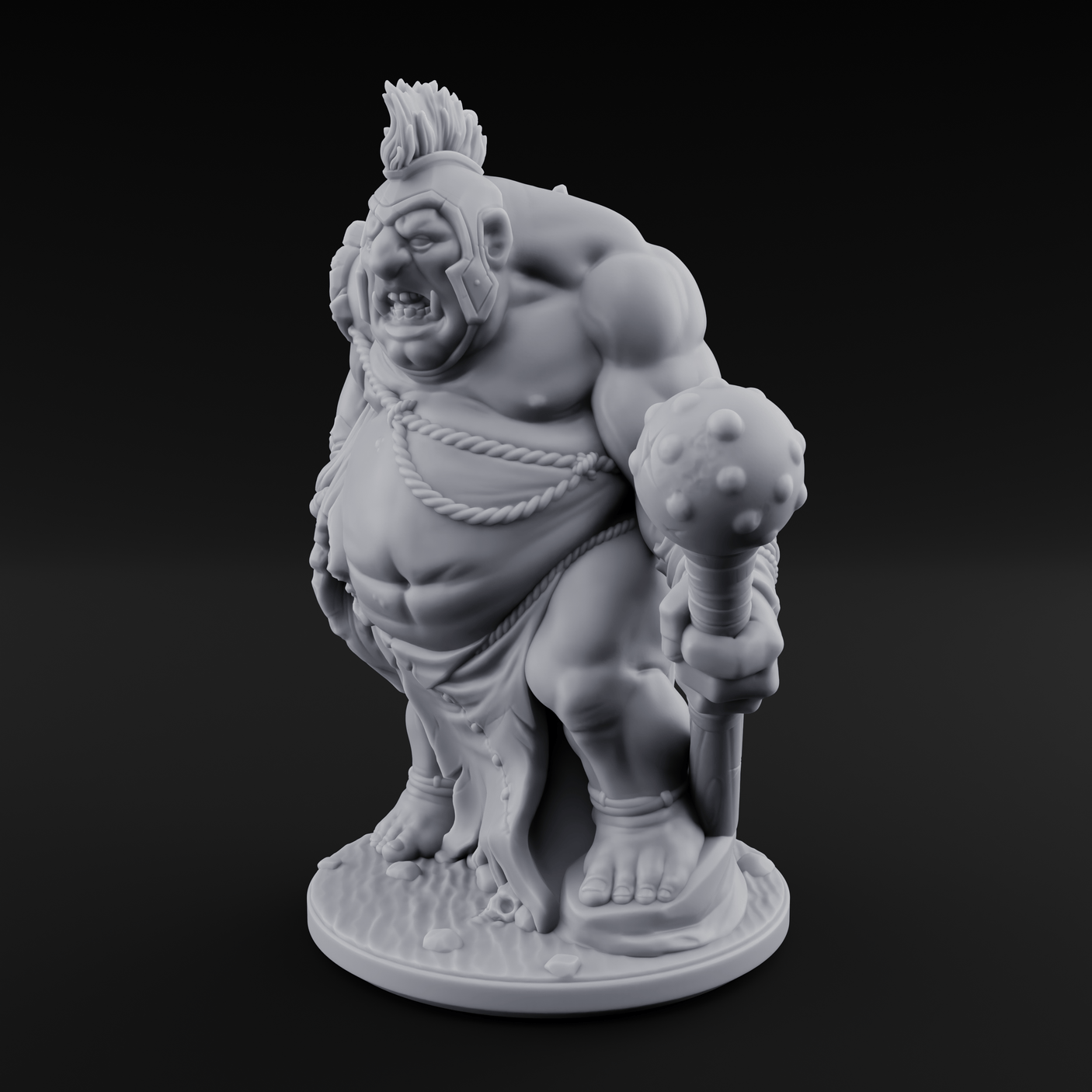 Snack Hauling Ogre Brute Miniature for Dungeons and Dragons, Pathfinder or other TTRPGs