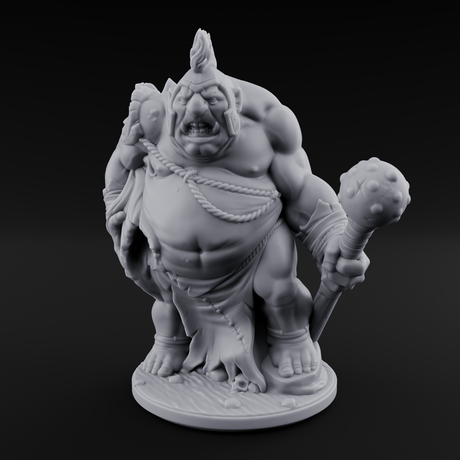 Snack Hauling Ogre Brute Miniature for Dungeons and Dragons, Pathfinder or other TTRPGs