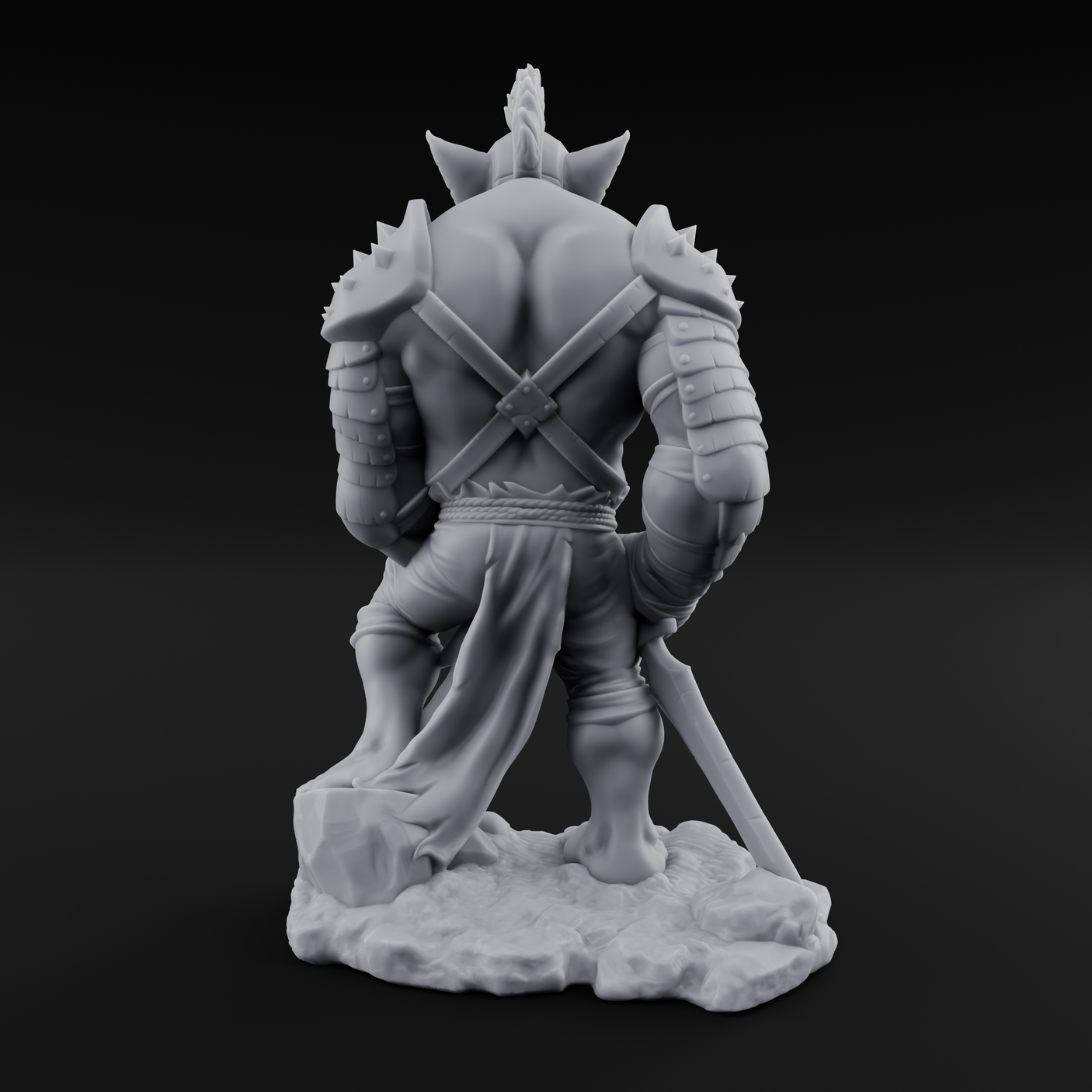 Skull Stomping Troll Gladiator Miniature for Dungeons and Dragons, Pathfinder or other TTRPGs