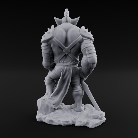 Skull Stomping Troll Gladiator Miniature for Dungeons and Dragons, Pathfinder or other TTRPGs
