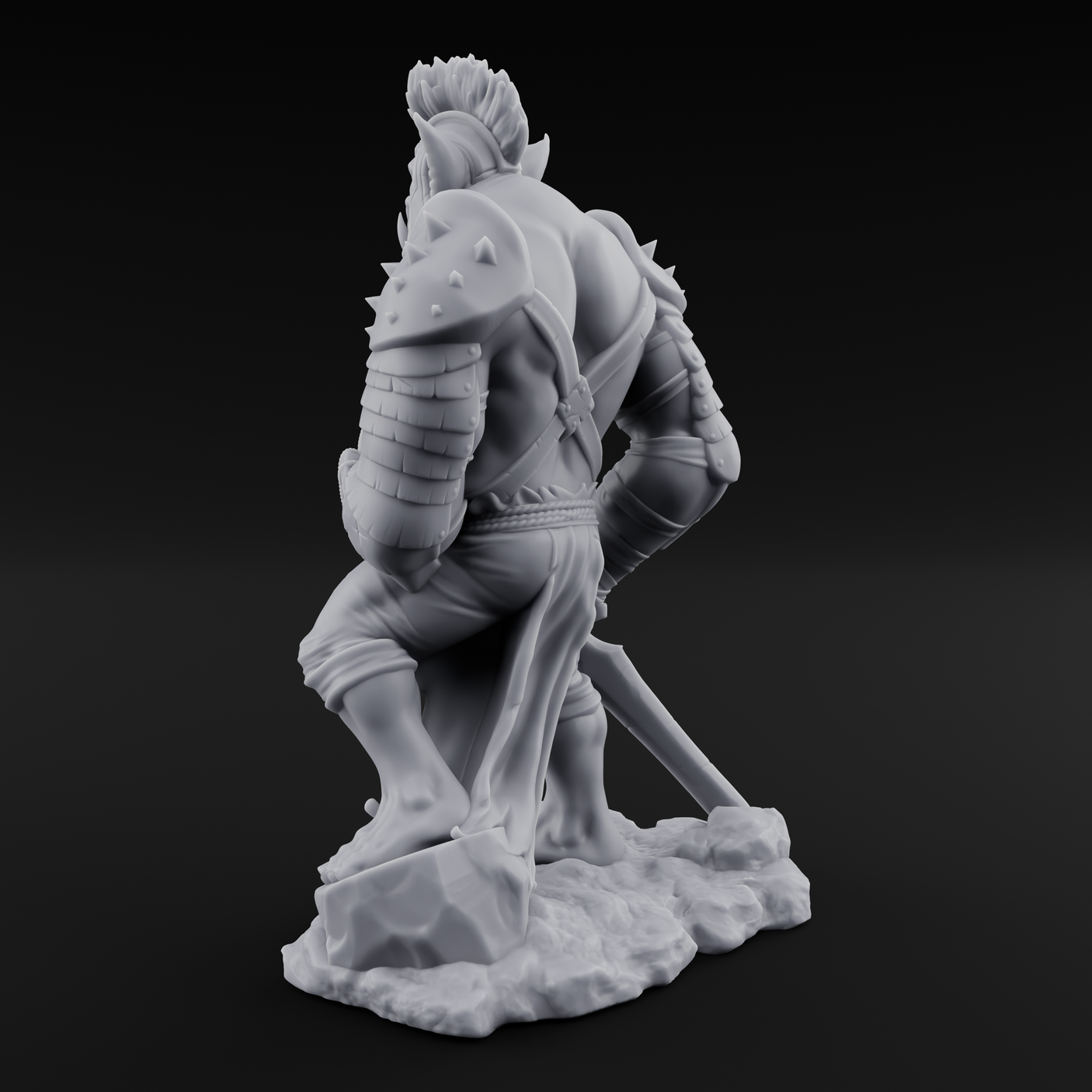 Skull Stomping Troll Gladiator Miniature for Dungeons and Dragons, Pathfinder or other TTRPGs