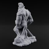 Skull Stomping Troll Gladiator Miniature for Dungeons and Dragons, Pathfinder or other TTRPGs
