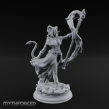 Staff Summoning Tiefling Sorcerer Miniature for Dungeons and Dragons, Pathfinder or other TTRPGs