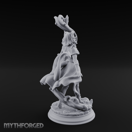 Staff Summoning Tiefling Sorcerer Miniature for Dungeons and Dragons, Pathfinder or other TTRPGs