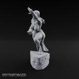 Arm Outstretched Knee Raised Human Sorceress Miniature for Dungeons and Dragons, Pathfinder or other TTRPGs
