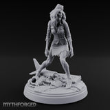Arm Raised Shrieking Zombie Flight Attendant Miniature for Dungeons and Dragons, Pathfinder or other TTRPGs