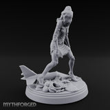 Arm Raised Shrieking Zombie Flight Attendant Miniature for Dungeons and Dragons, Pathfinder or other TTRPGs