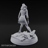 Arm Raised Shrieking Zombie Flight Attendant Miniature for Dungeons and Dragons, Pathfinder or other TTRPGs