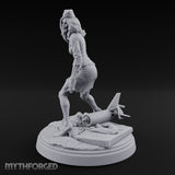 Arm Raised Shrieking Zombie Flight Attendant Miniature for Dungeons and Dragons, Pathfinder or other TTRPGs