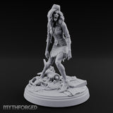 Arm Raised Shrieking Zombie Flight Attendant Miniature for Dungeons and Dragons, Pathfinder or other TTRPGs