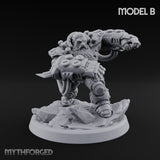 Armour Clad Brawling Dwarf Breaker B Miniature for Dungeons and Dragons, Pathfinder or other TTRPGs