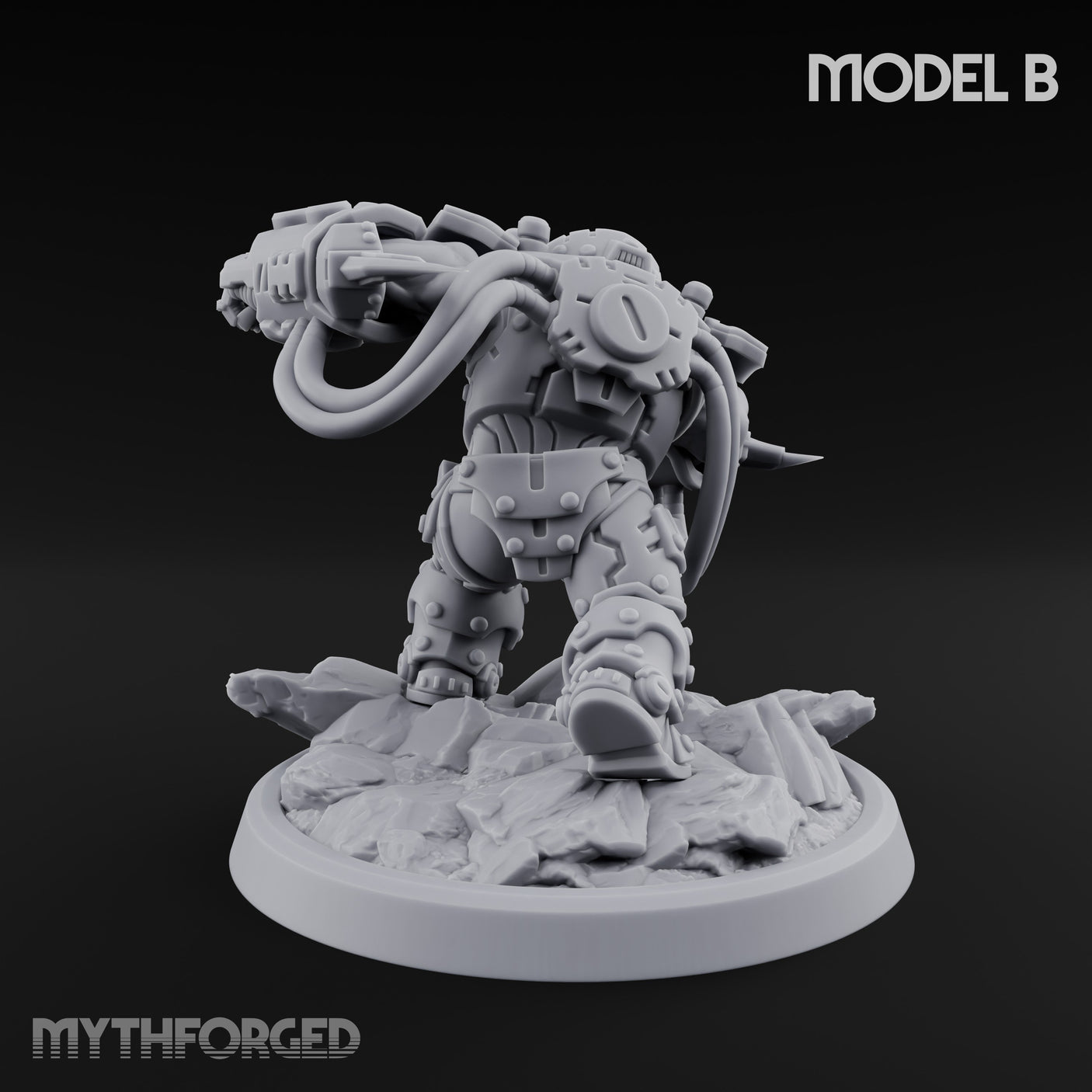 Armour Clad Brawling Dwarf Breaker B Miniature for Dungeons and Dragons, Pathfinder or other TTRPGs