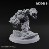 Armour Clad Brawling Dwarf Breaker B Miniature for Dungeons and Dragons, Pathfinder or other TTRPGs