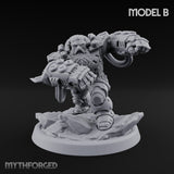 Armour Clad Brawling Dwarf Breaker B Miniature for Dungeons and Dragons, Pathfinder or other TTRPGs