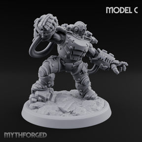 Armour Clad Brawling Dwarf Breaker C Miniature for Dungeons and Dragons, Pathfinder or other TTRPGs