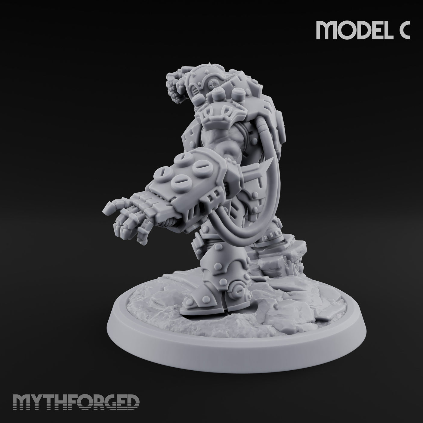 Armour Clad Brawling Dwarf Breaker C Miniature for Dungeons and Dragons, Pathfinder or other TTRPGs