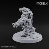Armour Clad Brawling Dwarf Breaker C Miniature for Dungeons and Dragons, Pathfinder or other TTRPGs