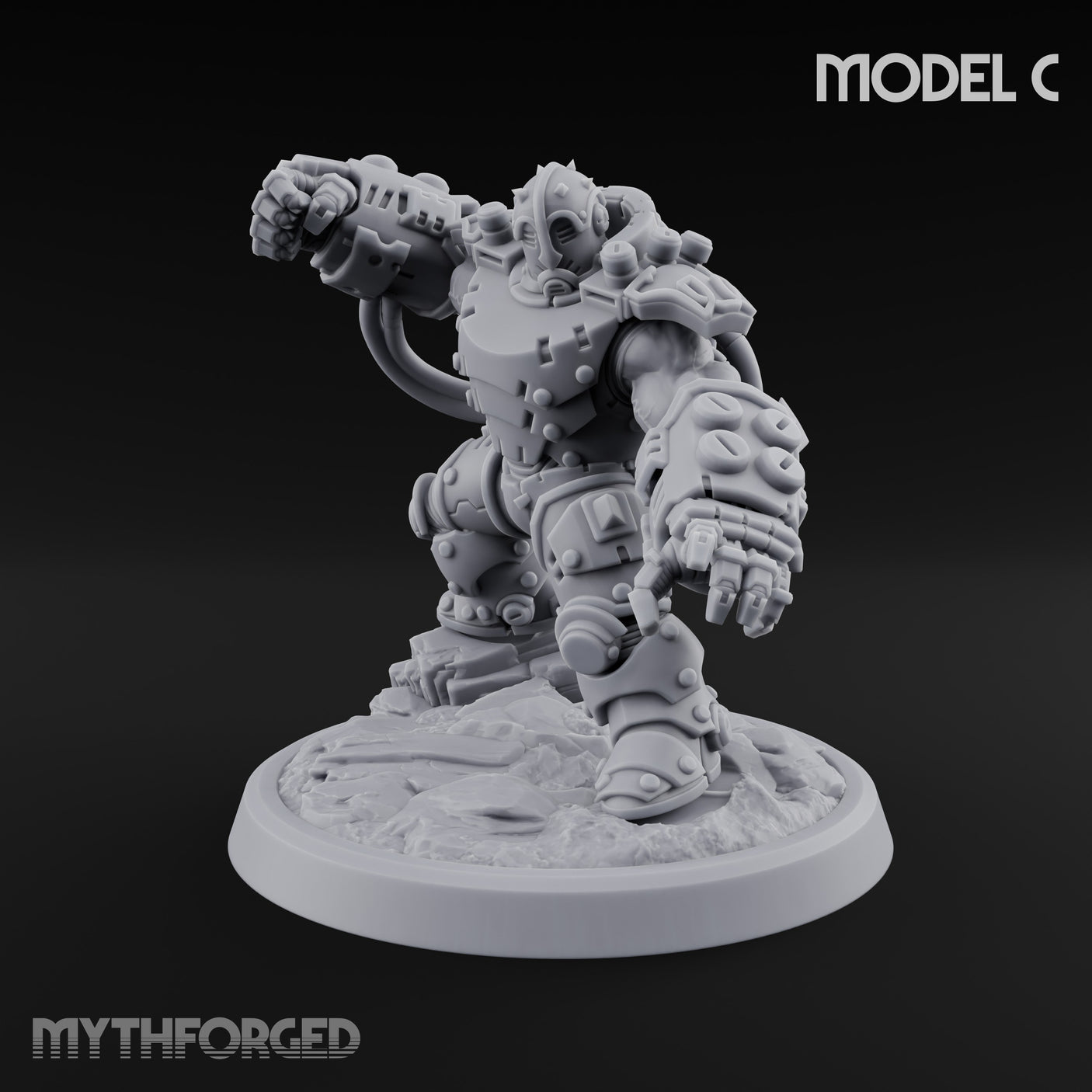 Armour Clad Brawling Dwarf Breaker C Miniature for Dungeons and Dragons, Pathfinder or other TTRPGs