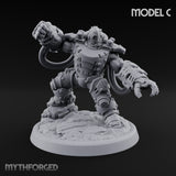 Armour Clad Brawling Dwarf Breaker C Miniature for Dungeons and Dragons, Pathfinder or other TTRPGs