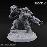 Armour Clad Brawling Dwarf Breaker C Miniature for Dungeons and Dragons, Pathfinder or other TTRPGs