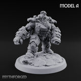Armour Clad Brawling Dwarf Breakers Miniature for Dungeons and Dragons, Pathfinder or other TTRPGs