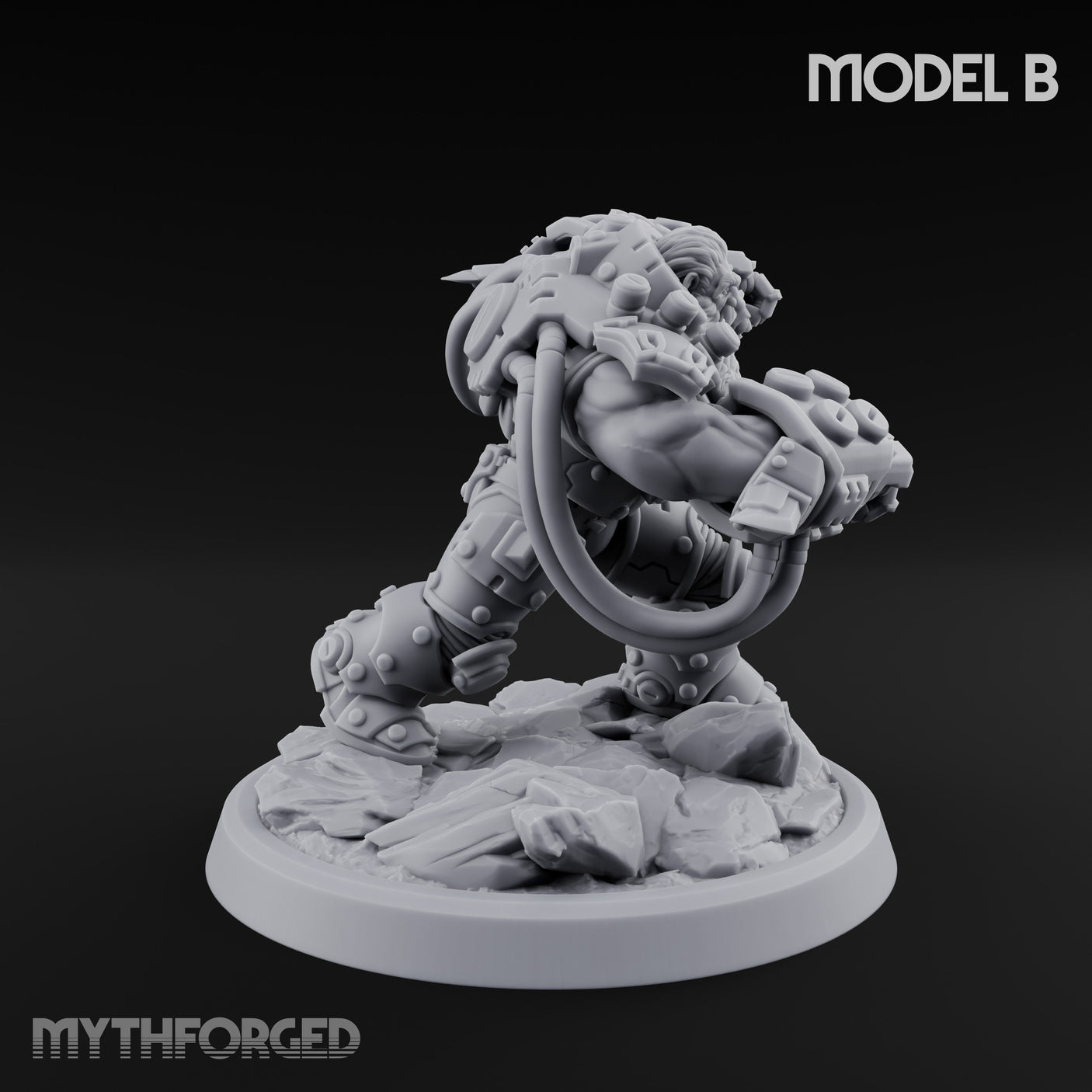Armour Clad Brawling Dwarf Breakers Miniature for Dungeons and Dragons, Pathfinder or other TTRPGs