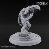 Armour Clad Brawling Dwarf Breakers Miniature for Dungeons and Dragons, Pathfinder or other TTRPGs